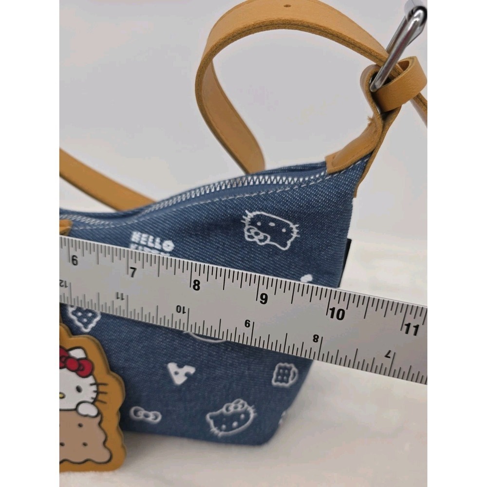 Hello Kitty Sanrio Crossbody Bag Blue Denim Cute Shoulder Bag Adjustable Strap - Picture 12 of 13